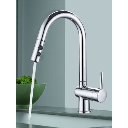 Смеситель для кухни Gross Aqua Extra 3140609С с вытяжным изливом