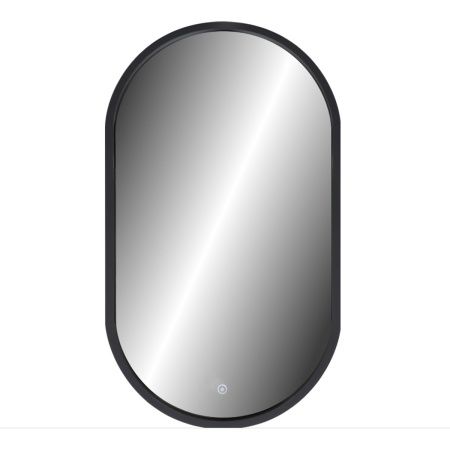 Зеркало для ванной Prime ЗЛП2199 Black 450х800 LED подсветка в МДФ раме