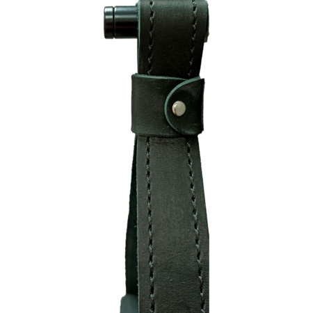 Зеркало для ванной Millenium ЗЛП985 D 500 LED подсветка на ремне из натуральной кожи черного цвета