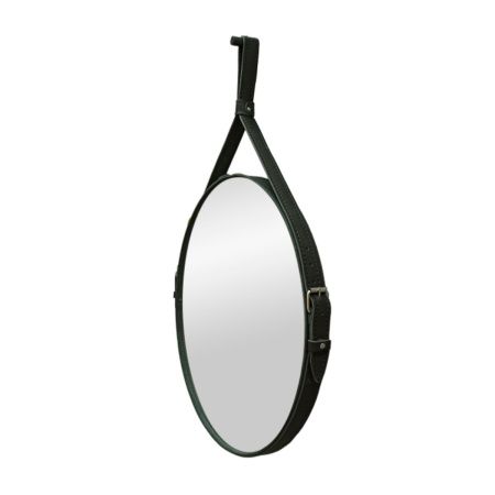 Зеркало  Ритц D 500 на ремне из натуральной кожи черного цвета