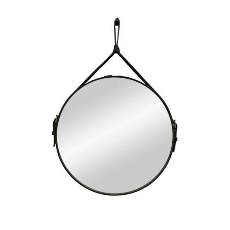 Зеркало  Ритц D 500 на ремне из натуральной кожи черного цвета