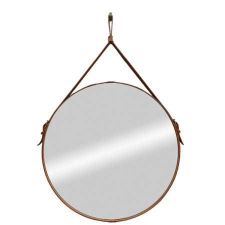 Зеркало  Ритц D 650 на ремне из натуральной кожи коричневого цвета Зеркало  Ритц D 650 на ремне из натуральной кожи коричневого цвета