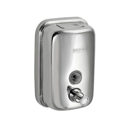 Дозатор для жидкого мыла BRIMIX 618 настенный металлический с глазком, из нержавеющей стали 500 мл, Дозатор для жидкого мыла BRIMIX 618 настенный металлический с глазком, из нержавеющей стали 500 мл,