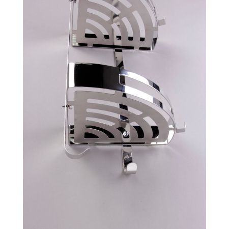 Полка для ванной BRIMIX 5658 угловая настенная из нержавеющей стали 2 яруса Полка для ванной BRIMIX 5658 угловая настенная из нержавеющей стали 2 яруса