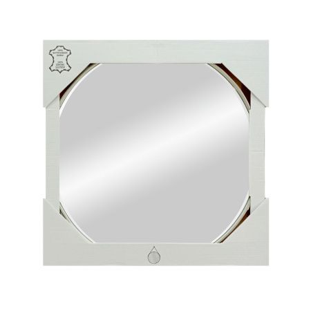 Зеркало  Ритц D 500 на ремне из натуральной кожи белого цвета Зеркало  Ритц D 500 на ремне из натуральной кожи белого цвета