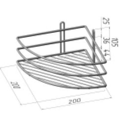 Полка для ванной ProfFero П0001563 Хром угловая настенная 1 ярус