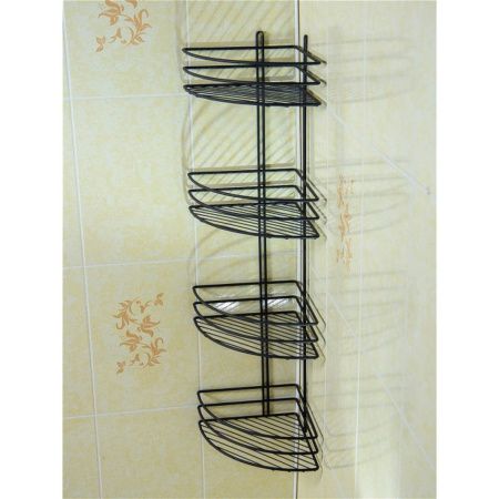 Полка для ванной ProfFero П0001903 Хром угловая настенная 4 яруса