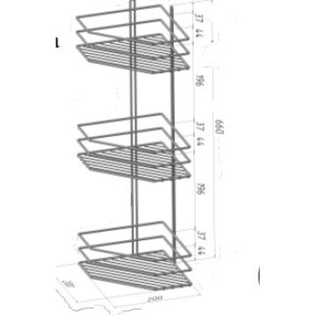 Полка для ванной ProfFero П0001564 Хром угловая настенная 3 яруса