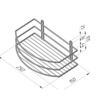 Полка для ванной ProfFero П0001958 Хром настенная 1 ярус
