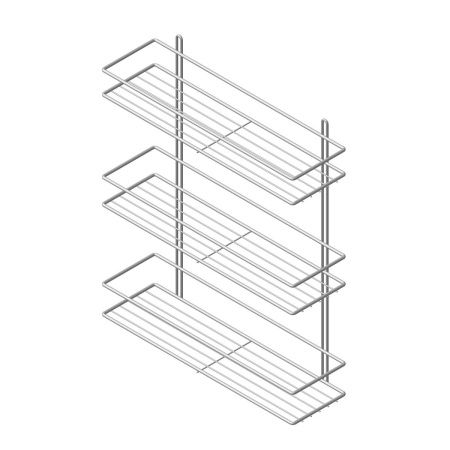 Полка для ванной ProfFero П0001496 Хром настенная 3 яруса