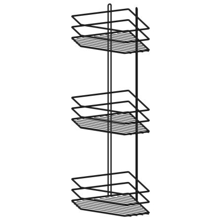 Полка для ванной ProfFero П0002019 Черная угловая настенная 3 яруса