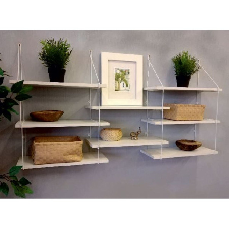 Полка для ванной ProfFero П0002062 Белая настенная многоярусная