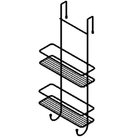 Полка для ванной ProfFero П02834 Черная навесная 2 яруса