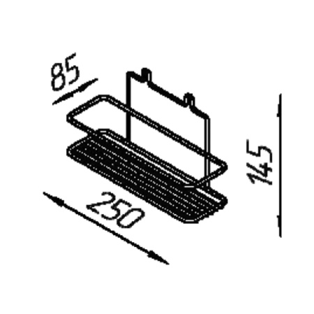 Полка для ванной ProfFero П0001979 Хром навесная 1 ярус