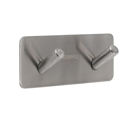 Вешалка для ванной BRIMIX 541 с 2-мя крючками из нержавеющей стали