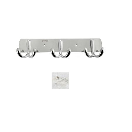Вешалка для ванной BRIMIX 513 с 3-мя крючками из нержавеющей стали