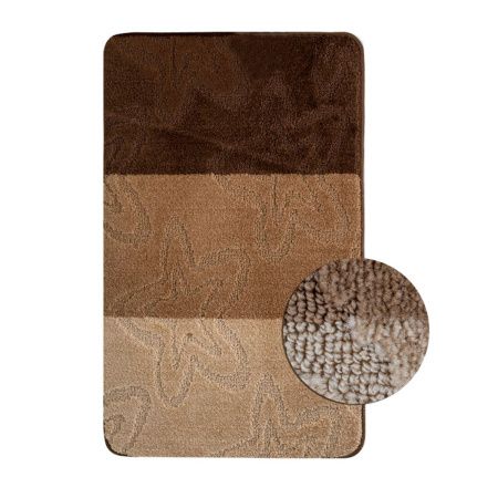 Коврик для ванной Санакс 00214 SILVER одинарный Коричневый 60х100 см