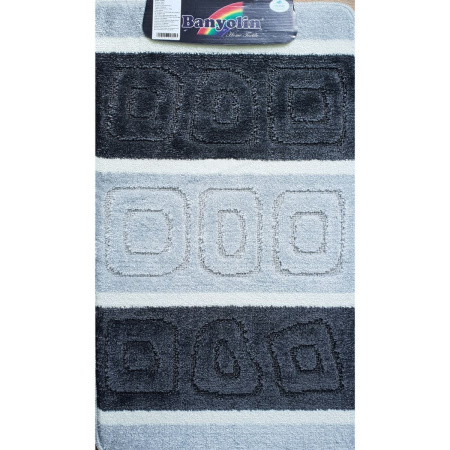 Коврик для ванной Санакс 00218 SILVER одинарный Черный 60х100 см