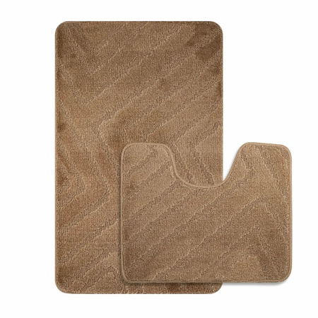 Коврик для ванной Санакс 00287 CLASSIC UNI двойной  Коричневый 55х90 + 45х55 см