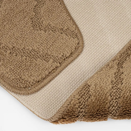 Коврик для ванной Санакс 00287 CLASSIC UNI двойной  Коричневый 55х90 + 45х55 см