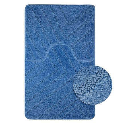 Коврик для ванной Санакс 00289 CLASSIC UNI двойной  Синий 55х90 + 45х55 см