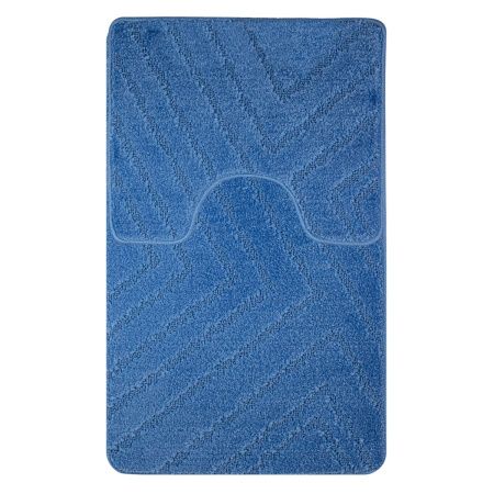Коврик для ванной Санакс 00289 CLASSIC UNI двойной  Синий 55х90 + 45х55 см