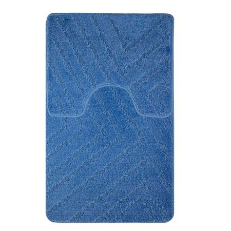 Коврик для ванной Санакс 00289 CLASSIC UNI двойной  Синий 55х90 + 45х55 см