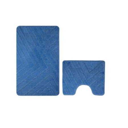 Коврик для ванной Санакс 00289 CLASSIC UNI двойной  Синий 55х90 + 45х55 см
