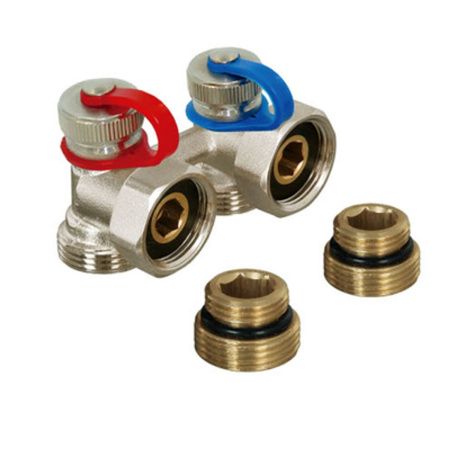 Узел TIM ниж.подкл.радиатора ПРЯМОЙ 1/2"x3/4" ВЕНТЕЛЬНЫЙ ME021A