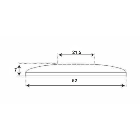 Отpaжaтeль плоский TIM K03-0702S 1/2
