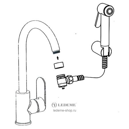 Набор для биде LEDEME L74-3