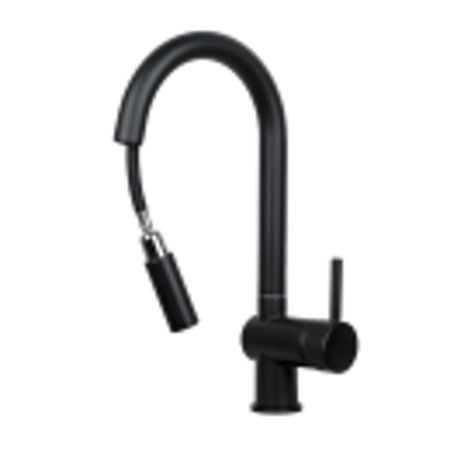 Смеситель для кухни Gross Aqua Extra 3140609MB с вытяжным изливом черный