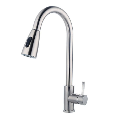 Смеситель для кухни Fashun A56109 с высоким вытяжным изливом