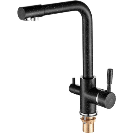 Смеситель для кухни Fashun A4352-7 с подключением к фильтру воды черный