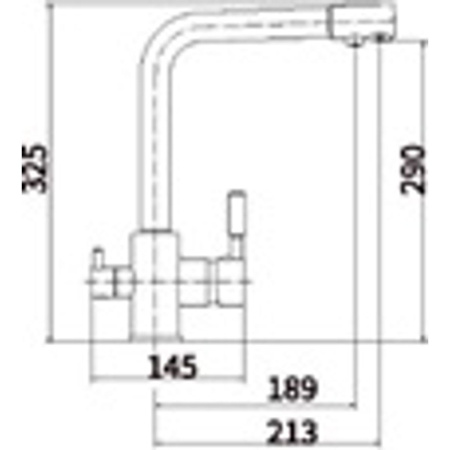 Смеситель для кухни Fashun A4352-7 с подключением к фильтру воды черный