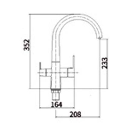 Смеситель для кухни Fashun A4353 с подключением к фильтру воды