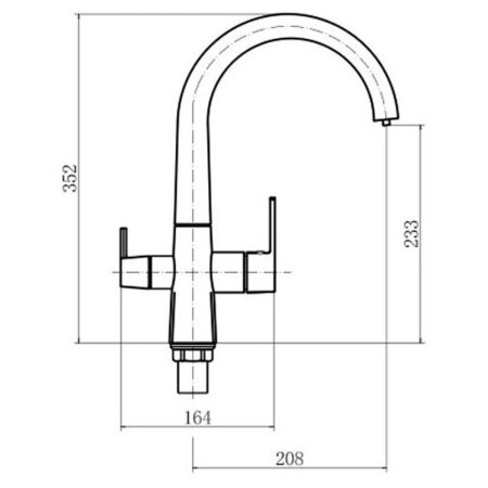 Смеситель для кухни Fashun A4353-20 с подключением к фильтру воды
