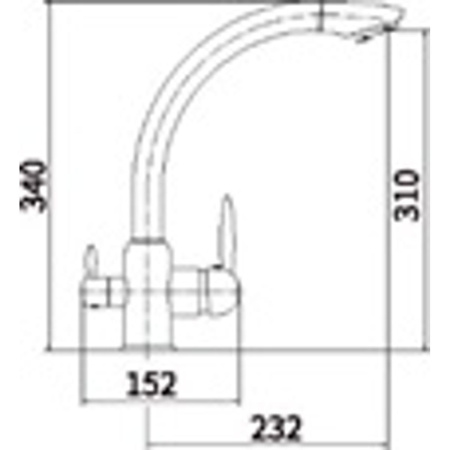 Смеситель для кухни Fashun A4399 с подключением к фильтру воды