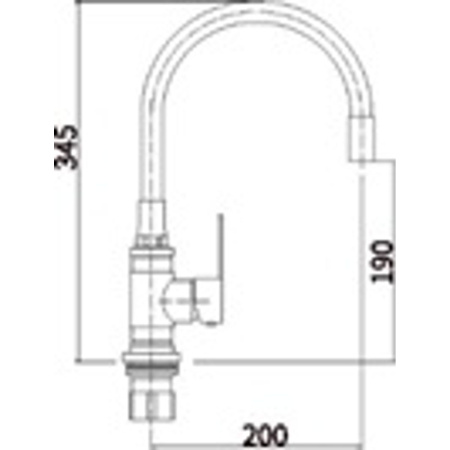 Смеситель для кухни Fashun A54401-7 c гибким изливом черный