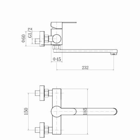 Смеситель для ванны Fashun A54601