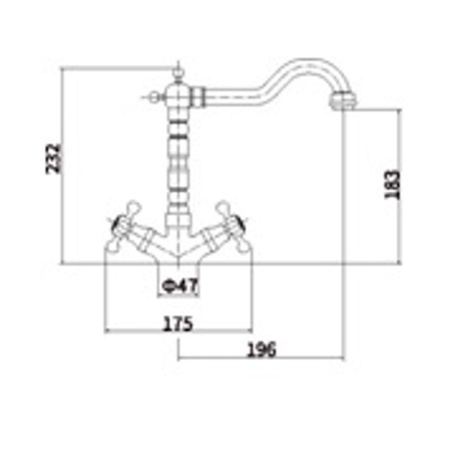 Смеситель для кухни Fashun A4408-4 бронза
