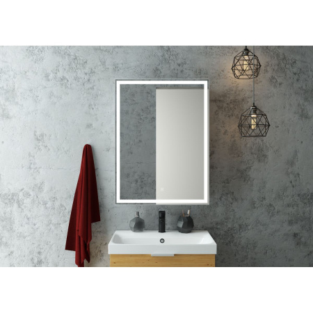 Зеркало-шкаф Allure МВК005 600х800 LED подсветка сенсорный выключатель, правый