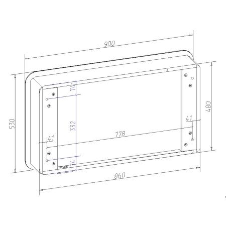 Зеркало-шкаф Tokio МВК010 900х530 LED подсветка сенсорный выключатель Зеркало-шкаф Tokio МВК010 900х530 LED подсветка сенсорный выключатель