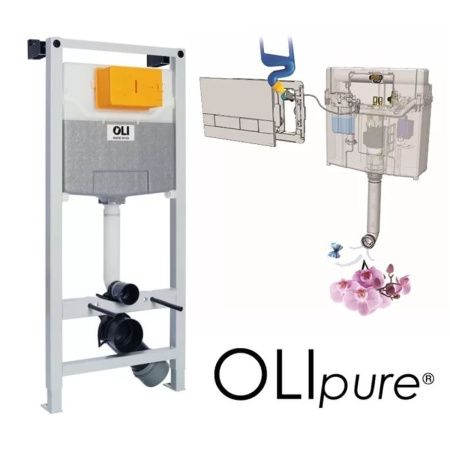 Инсталляция для унитаза OLI 120 OLI pure Sanitarblok 152972 механическая с дозатором без кнопки
