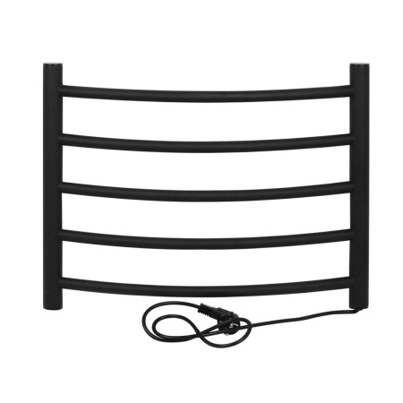 Полотенцесушитель BRIMIX BK109AW5S Черный матовый электрический ДУГА прямой на 5 перекладин из нерж. стали 415х540х80, t - 50*C