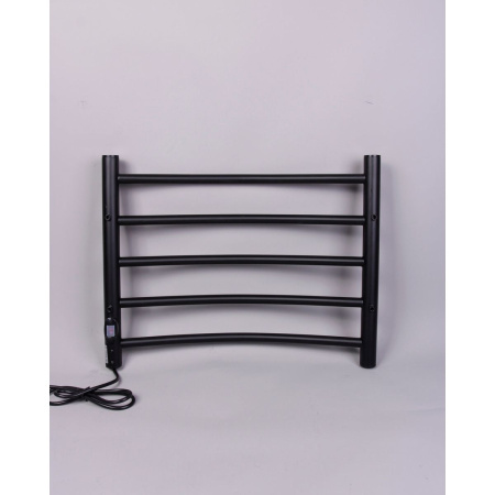 Полотенцесушитель BRIMIX BK109AW5S Черный матовый электрический ДУГА прямой на 5 перекладин из нерж. стали 415х540х80, t - 50*C