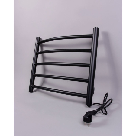 Полотенцесушитель BRIMIX BK109AW5S Черный матовый электрический ДУГА прямой на 5 перекладин из нерж. стали 415х540х80, t - 50*C