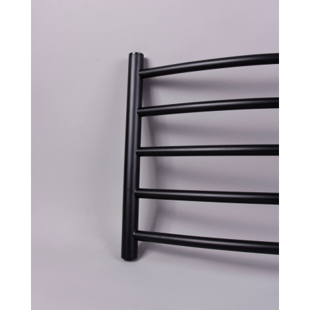 Полотенцесушитель BRIMIX BK109AW5S Черный матовый электрический ДУГА прямой на 5 перекладин из нерж. стали 415х540х80, t - 50*C