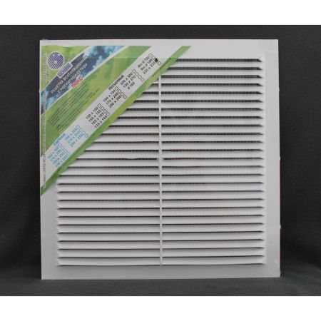 Космовент Решетка вентиляционная 235х235 с москитной сеткой пластиковая белая арт.Л235 (150)