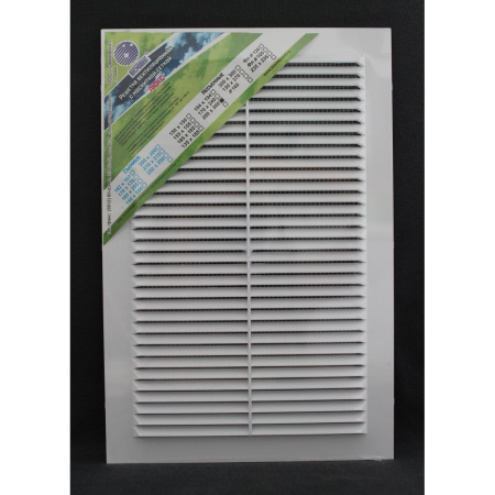 Космовент Решетка вентиляционная 200х300 с москитной сеткой пластиковая белая арт.Л200 (150)